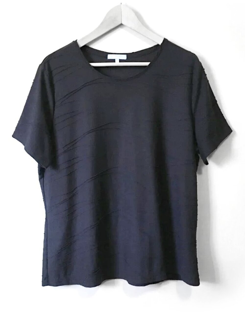 Penmans Dark Navy Blue Raised Wave Texture T-Shirt